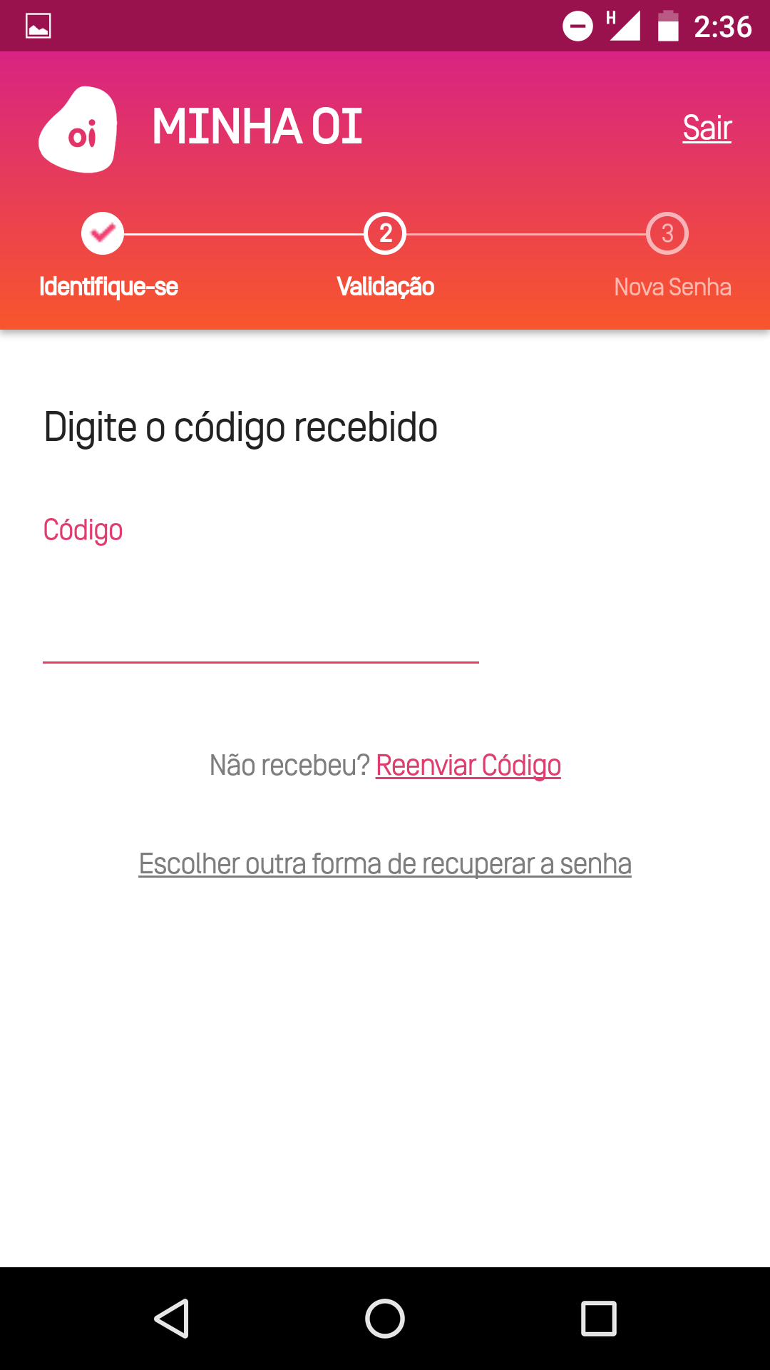 Como resgatar minha senha sem e-mail - celular 7